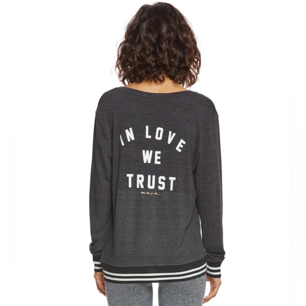 Spiritual Gangster Charcoal Gray Crewneck Sweater with White Lettering